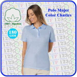 polo mujer color charles